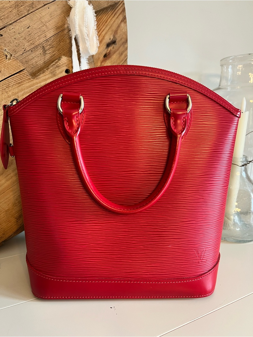 Louis Vuitton Red Epi Lockit PM